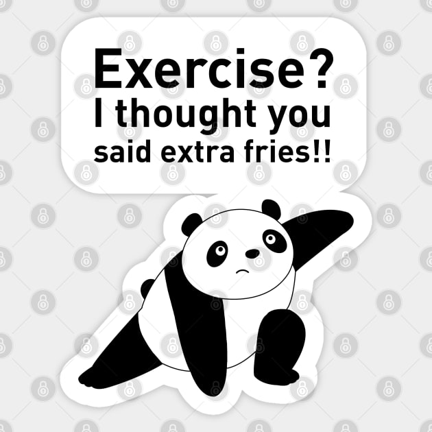 Exercise or extra fries Sticker by SuperrSunday